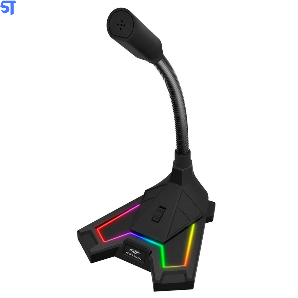 Microfone Gamer C3Tech Conexão USB 2.0 Omnidirecional Preto - MI-G100BK
